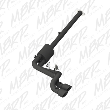 Picture of MBRP 09-14 Ford F150 Pre-Axle 4.5in OD Tips Dual Outlet 3in Black Coated Cat Back Exhaust
