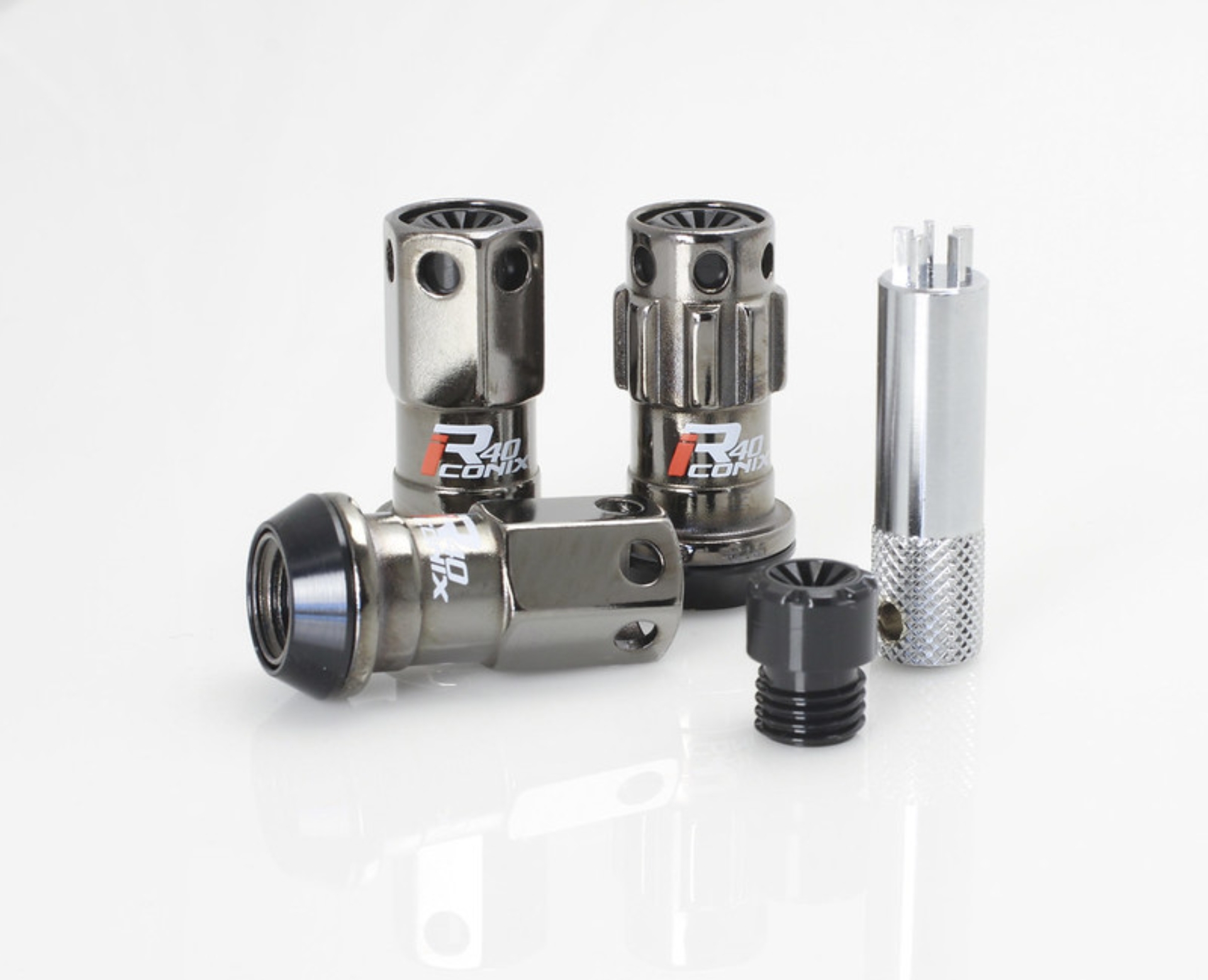 Picture of Project Kics 12X1.50 R40 Iconix Classical Lug Nuts w/ Black Plastic Cap - 20 - No Locks