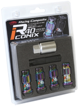 Picture of Project Kics 12X1.50 R40 Iconix Neochrome Lug Nut Lock Set - 4