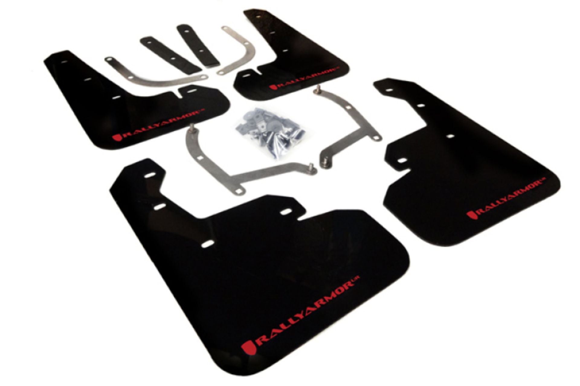Picture of Rally Armor 17-23 Subaru Impreza 4D/5D Black UR Mud Flap w/Red Logo