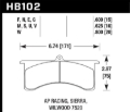 Picture of Hawk Stoptech AP Racing 6 DTC-30 Race Brake Pads