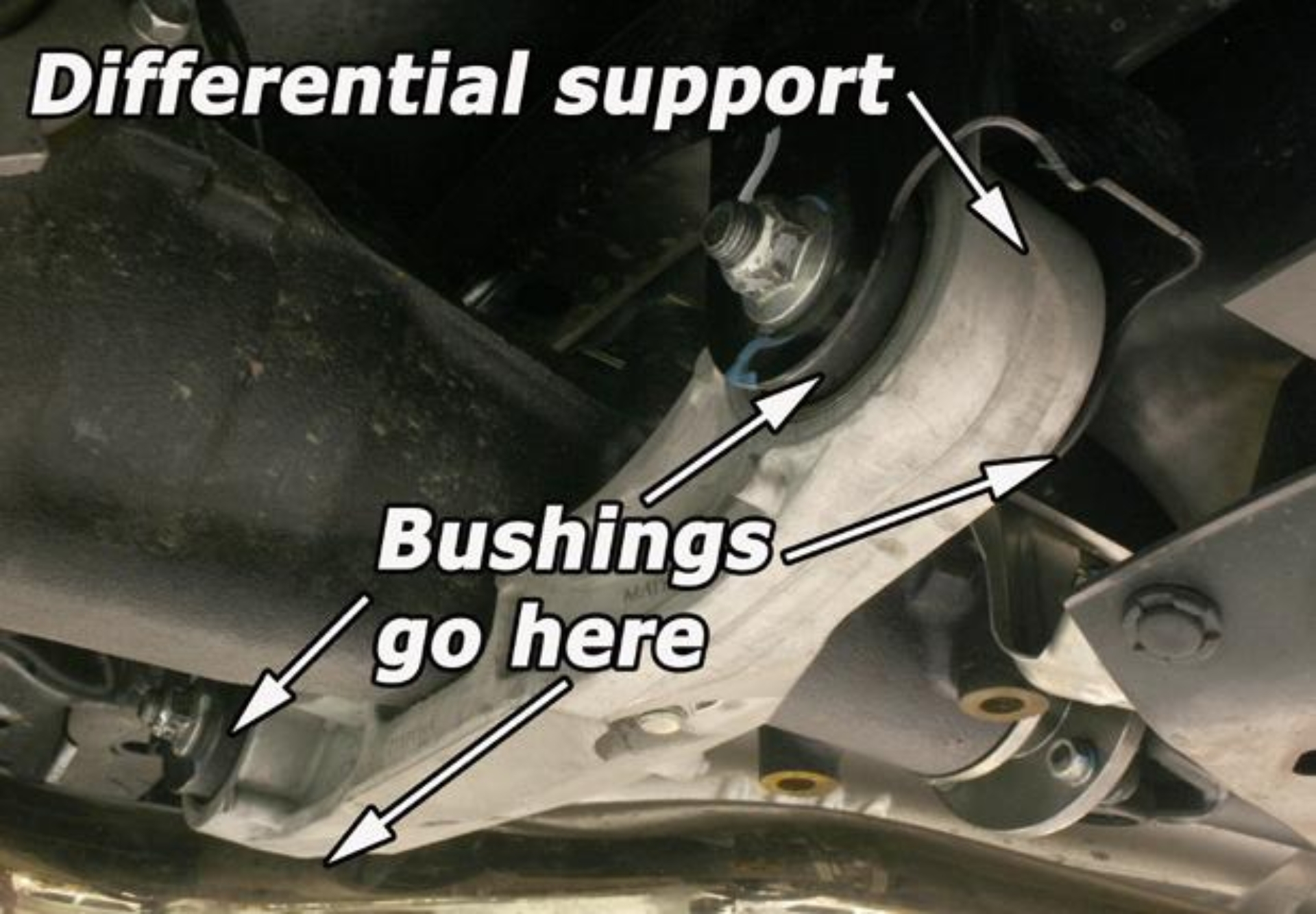 Picture of PERRIN 08-14 Subaru WRX/STI / 08-11 Impreza / 09-13 Forester XT Differential Subframe Lockdown Syst