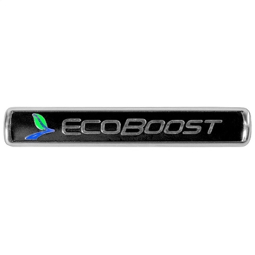 Picture of Ford Racing Black/Silver EcoBoost Emblem 3-1/2in x 9/16in - Set of 2