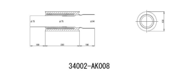 Picture of HKS UNIVERSAL EX H/M SUS 130-75 (MOQ: 8pcs)