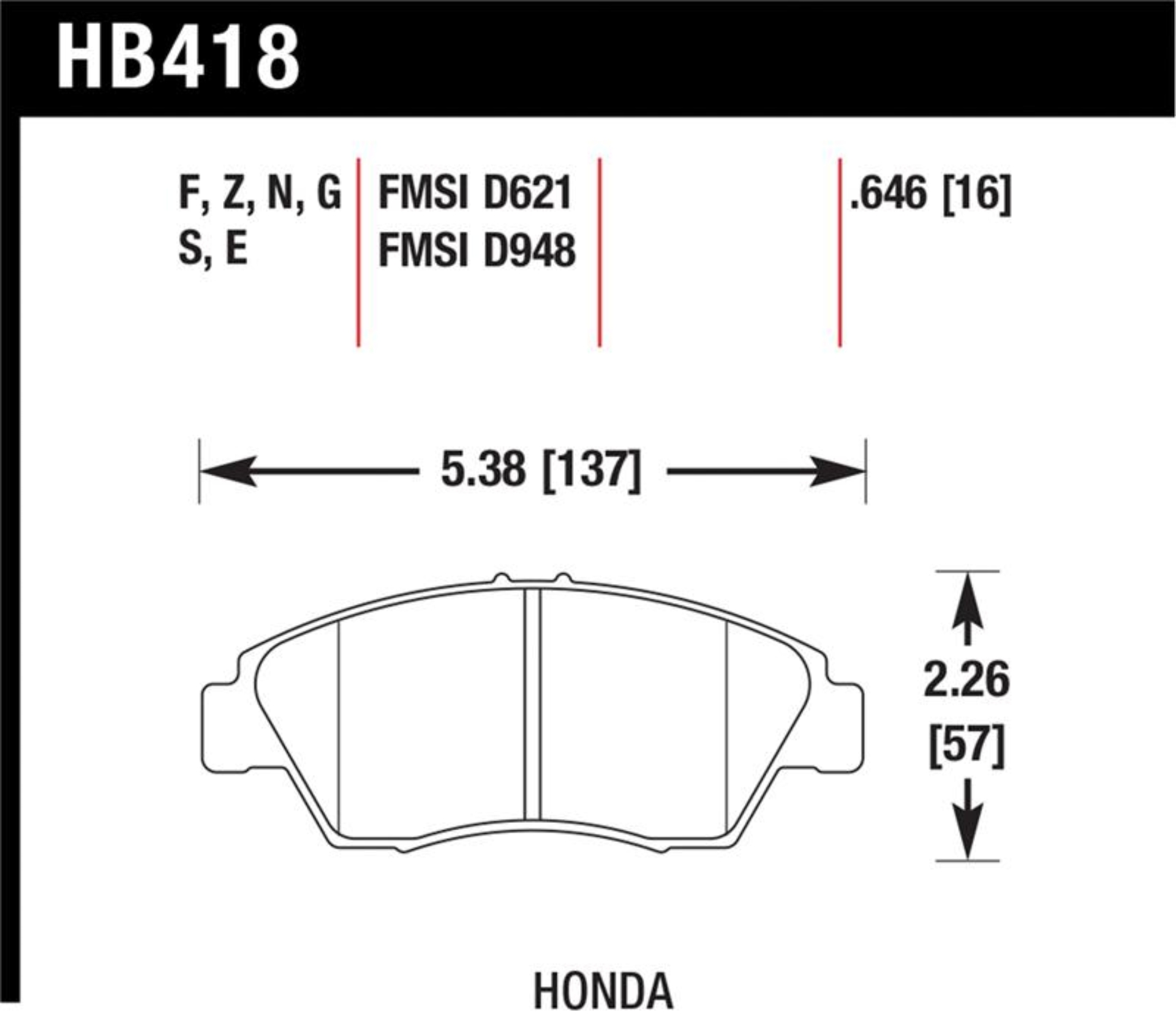 Picture of Hawk 02-06 RSX (non-S) Front / 03-09 Civic Hybrid / 04-05 Civic Si Rear Performance Ceramic Street
