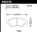 Picture of Hawk 02-06 RSX (non-S) Front / 03-09 Civic Hybrid / 04-05 Civic Si Rear Performance Ceramic Street