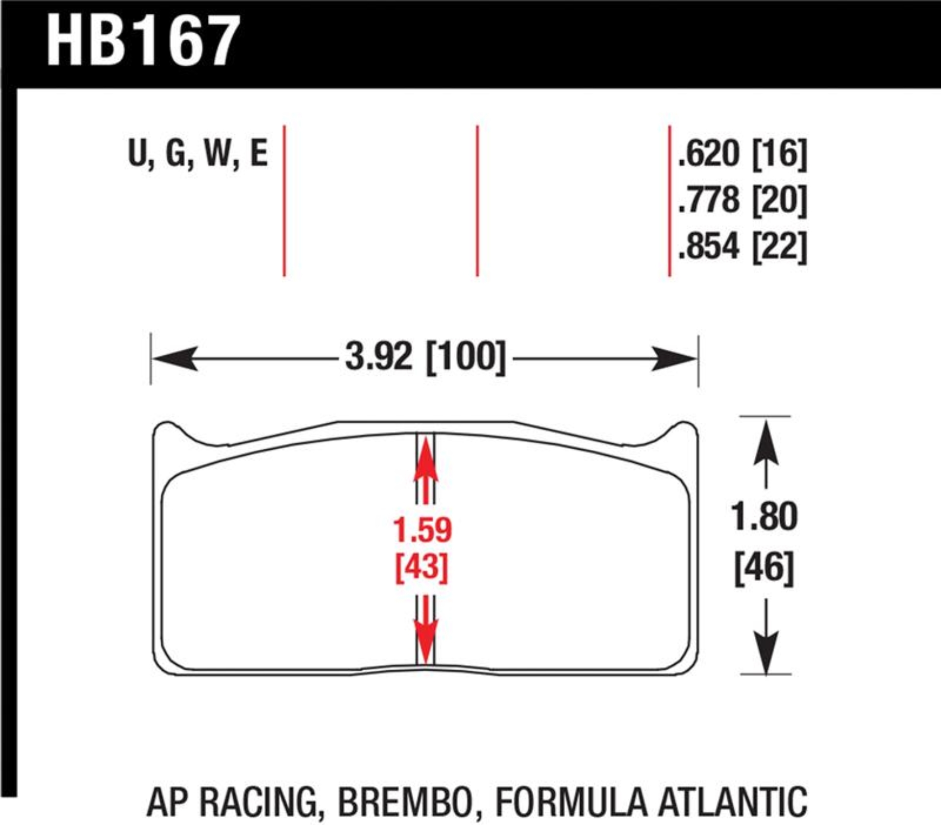 Picture of Hawk AP Racing  DTC-60 Race Brake Pads
