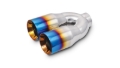 Picture of Vibrant 2.5in ID Dual 3.5in OD Round SS Tips (Double Wall, Straight Cut) with Burnt Blue Finish