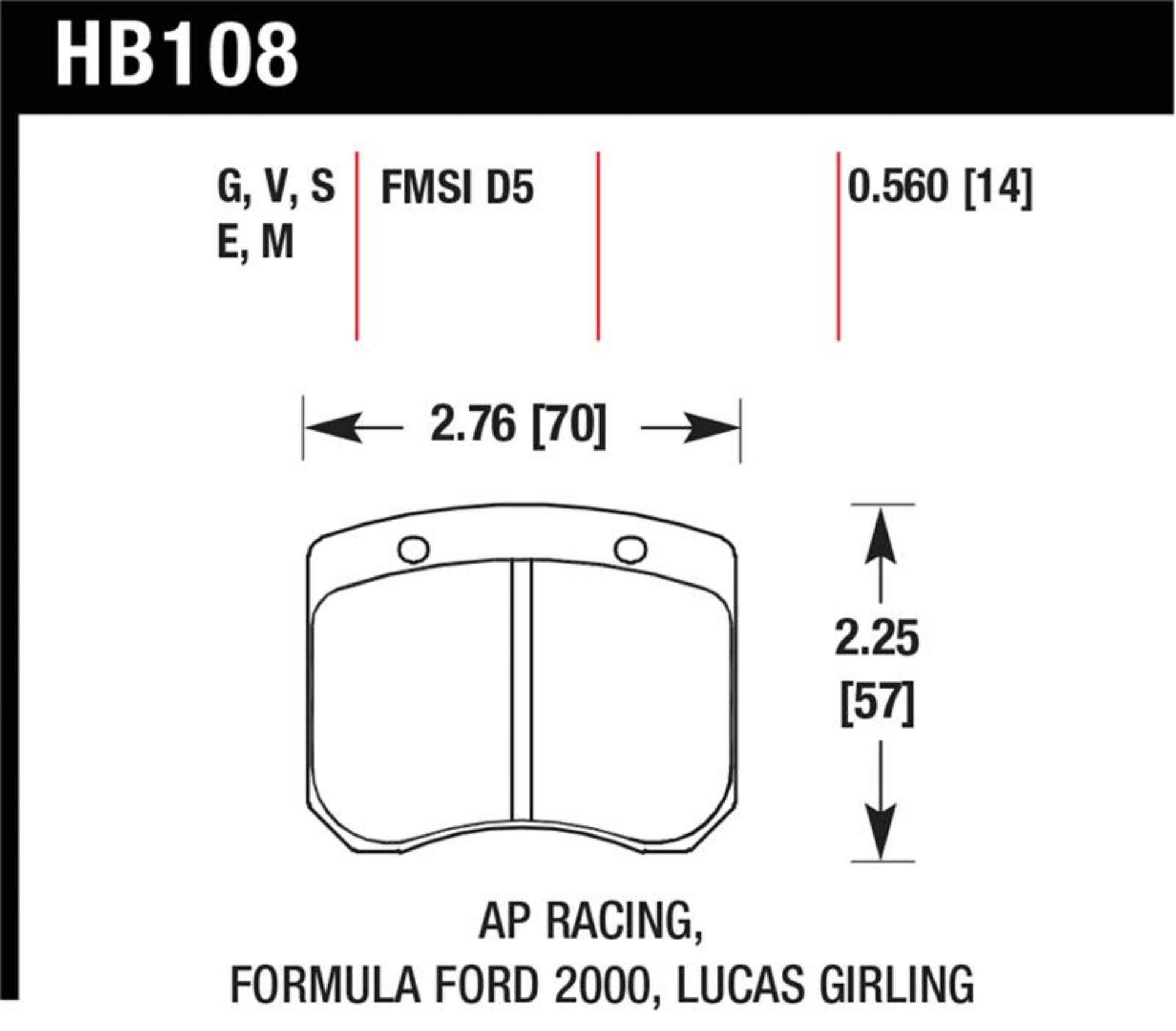 Picture of Hawk AP Racing / FF 2000 HT-10 Race Brake Pads