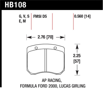 Picture of Hawk AP Racing / FF 2000 HT-10 Race Brake Pads