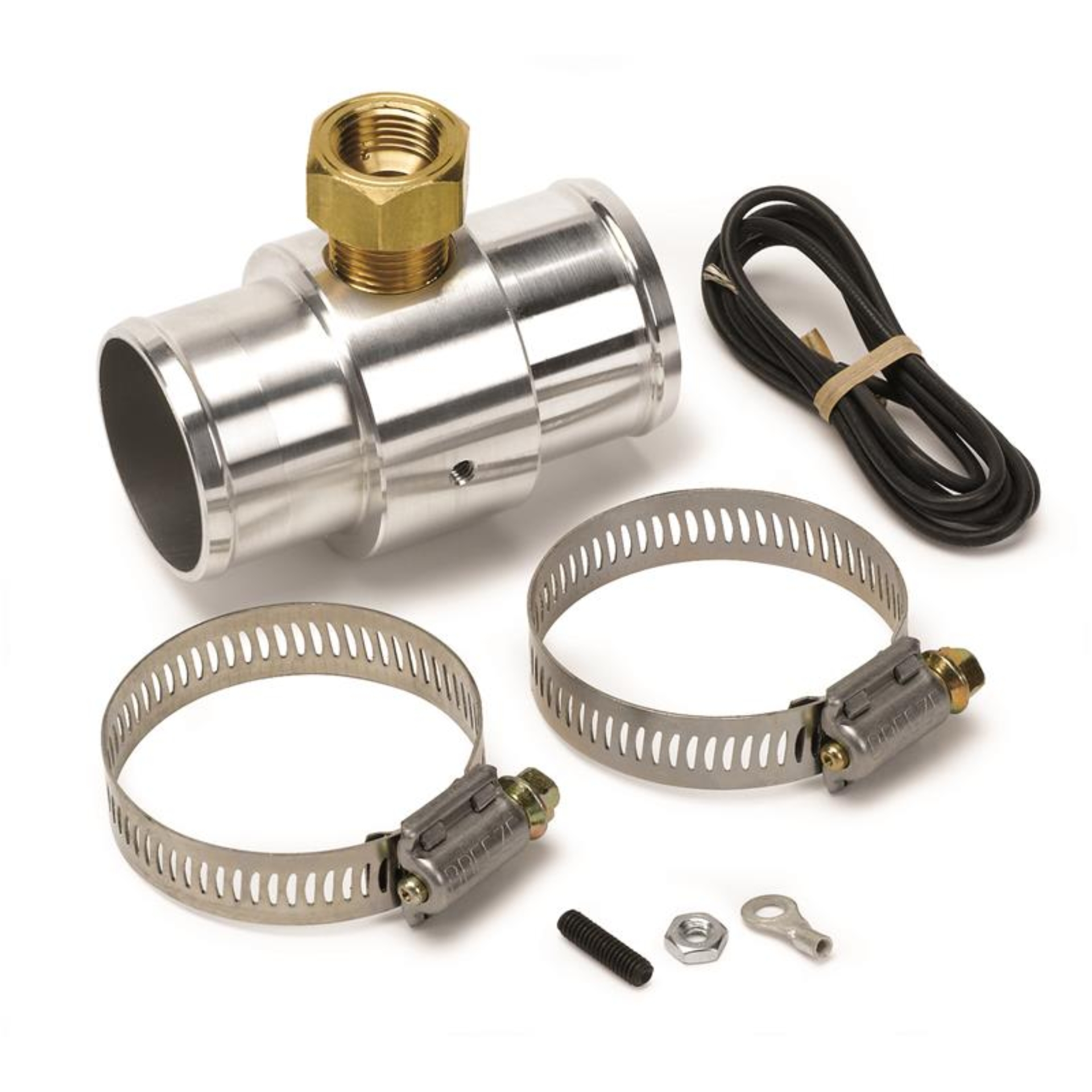 Picture of Autometer Radiator Hose Adapter 1.5in, 0.375in NPTF Female, Aluminum