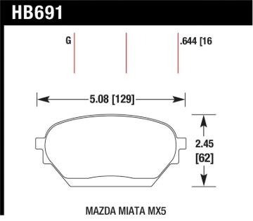 Picture of Hawk 06-14 Mazda MX-5 DTC-60 Race Front Brake Pads