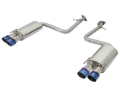 Picture of aFe Takeda 16-17 Lexus RC 200T 2.0L (t) 2in. SS Axle-Back Exhaust System w/Polished Blue Tips