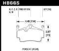 Picture of Hawk 2014-2015 Porsche Cayman Performance Ceramic Street Rear Brake Pads