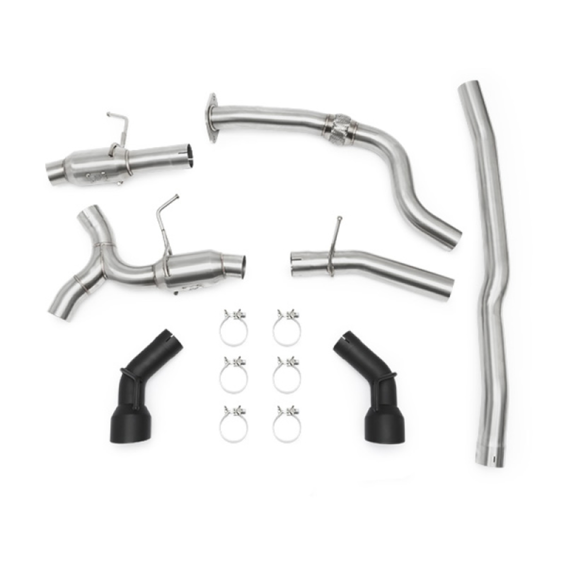 Picture of Mishimoto 2016+ Chevrolet Camaro 2.0T Dual Black Tip Cat-Back Exhaust