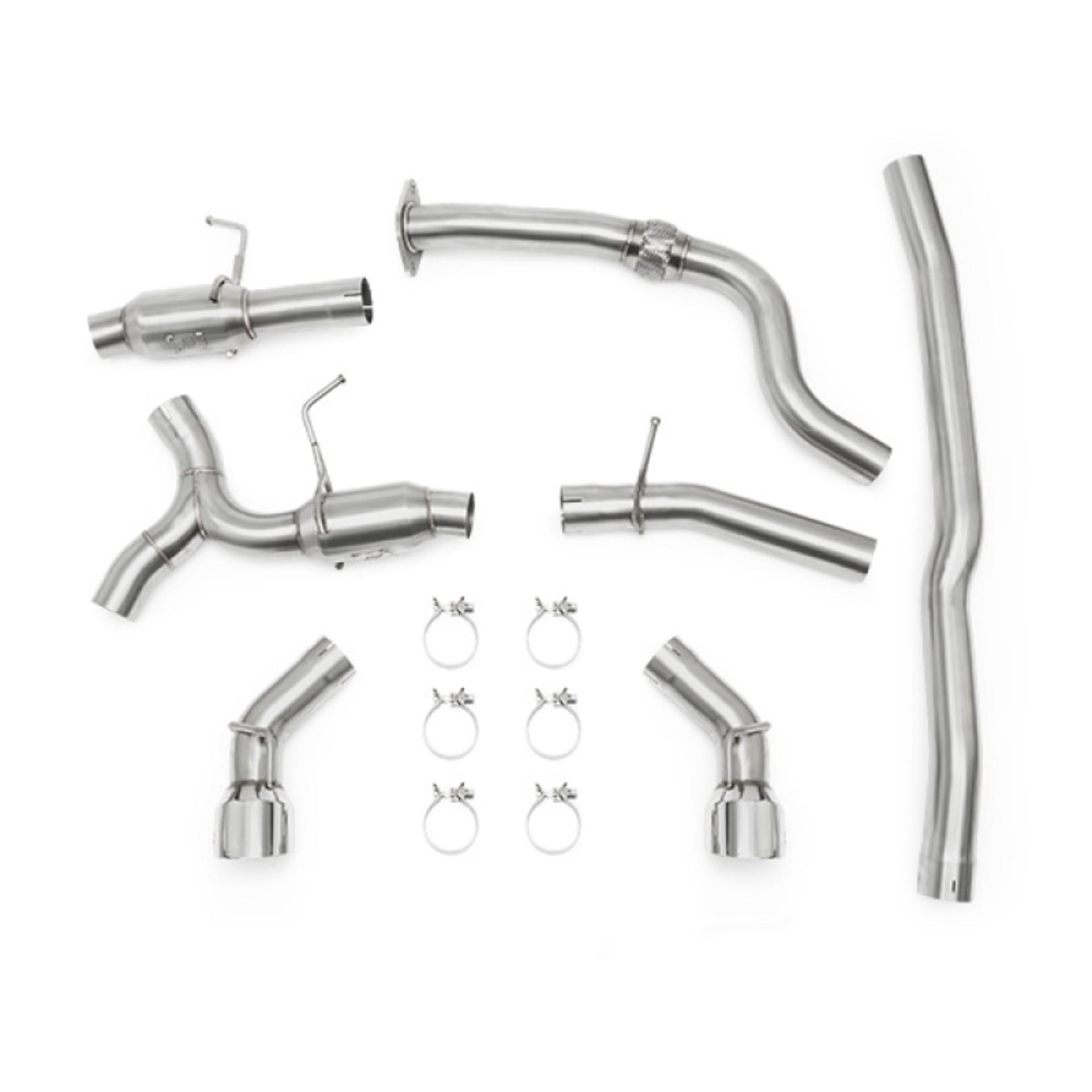 Picture of Mishimoto 2016+ Chevrolet Camaro 2.0T Dual Polished Tip Cat-Back Exhaust