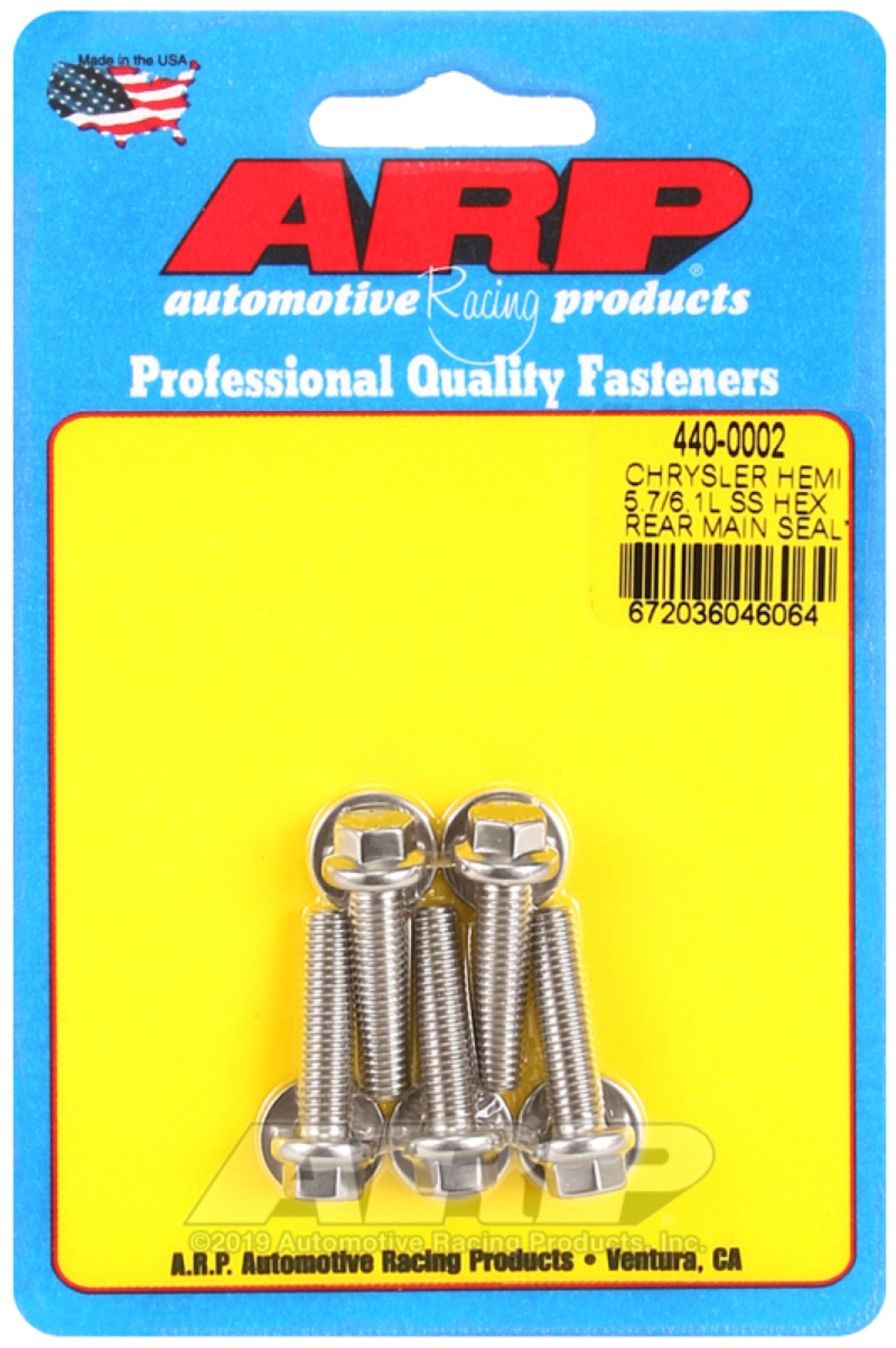 Picture of ARP Chrysler Hemi 5.7/6.1L SS Hex Rear Main Seal Plate Bolt Kit