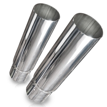 Picture of Stainless Works, Straight cut stainless steel style tips.