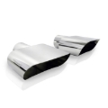 Picture of Stainless Works, Challenger V6/Rt wide oval stainless steel slash style tips.