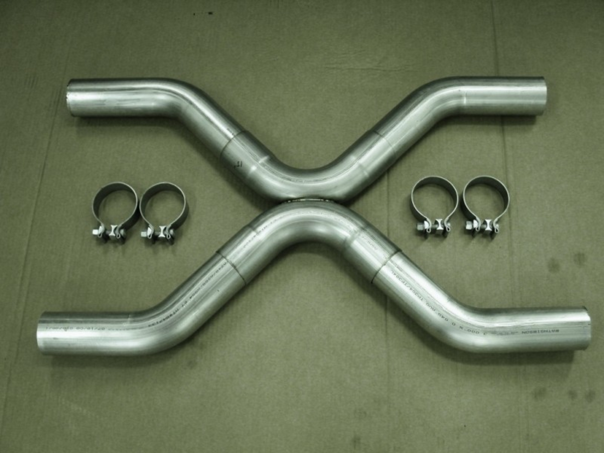 Picture of Stainless Works, 3" X-style universal crossover kit.