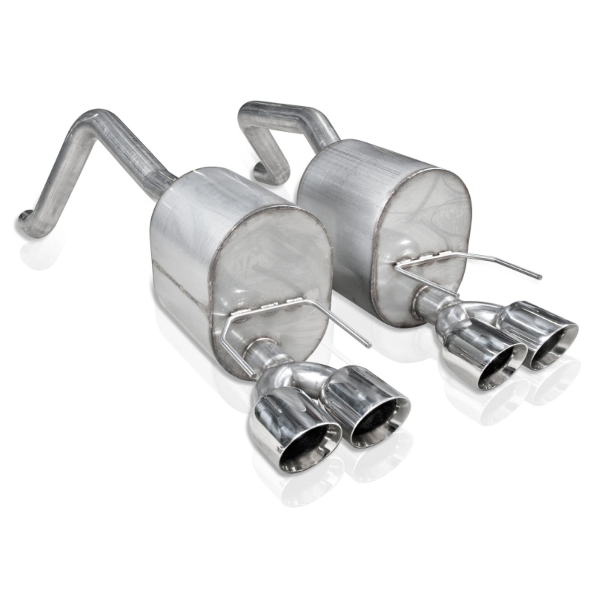 Picture of Stainless Works Corvette C6 Quad Tip Exhaust.