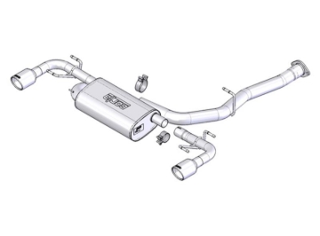 Picture of Borla 03-09 Mazda RX-8 1.3L Single Round Rolled Angle-Cut Cat-Back Exhaust