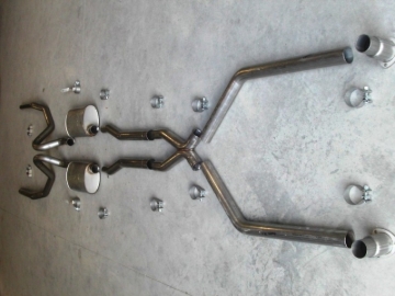 Picture of Stainless Works, 1966-67 Chevelle 2-1/2" 304, S/S Hot Rod X-Pipe Exhaust System.