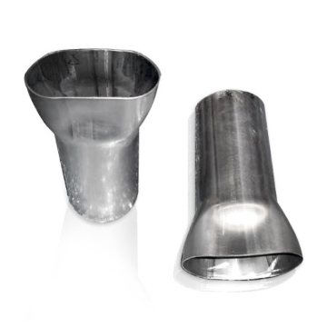 Picture of Stainless Works, 2-way Formed Collector 1-3/4" dual inlet 2-1/2" single outlet