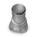 Picture of Stainless Works, 3-way Formed Collector 1-3/4" Primaries 2-1/2" OD outlet.