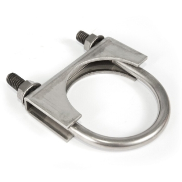 Picture of Stainless Works, 2" ID 304 stainless steel saddle clamp.