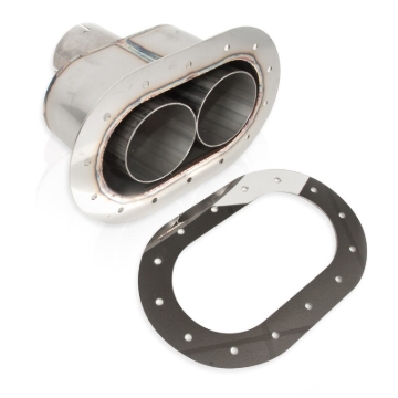 Picture of Stainless Works, Truck through body exhaust stainless steel oval style tip.
