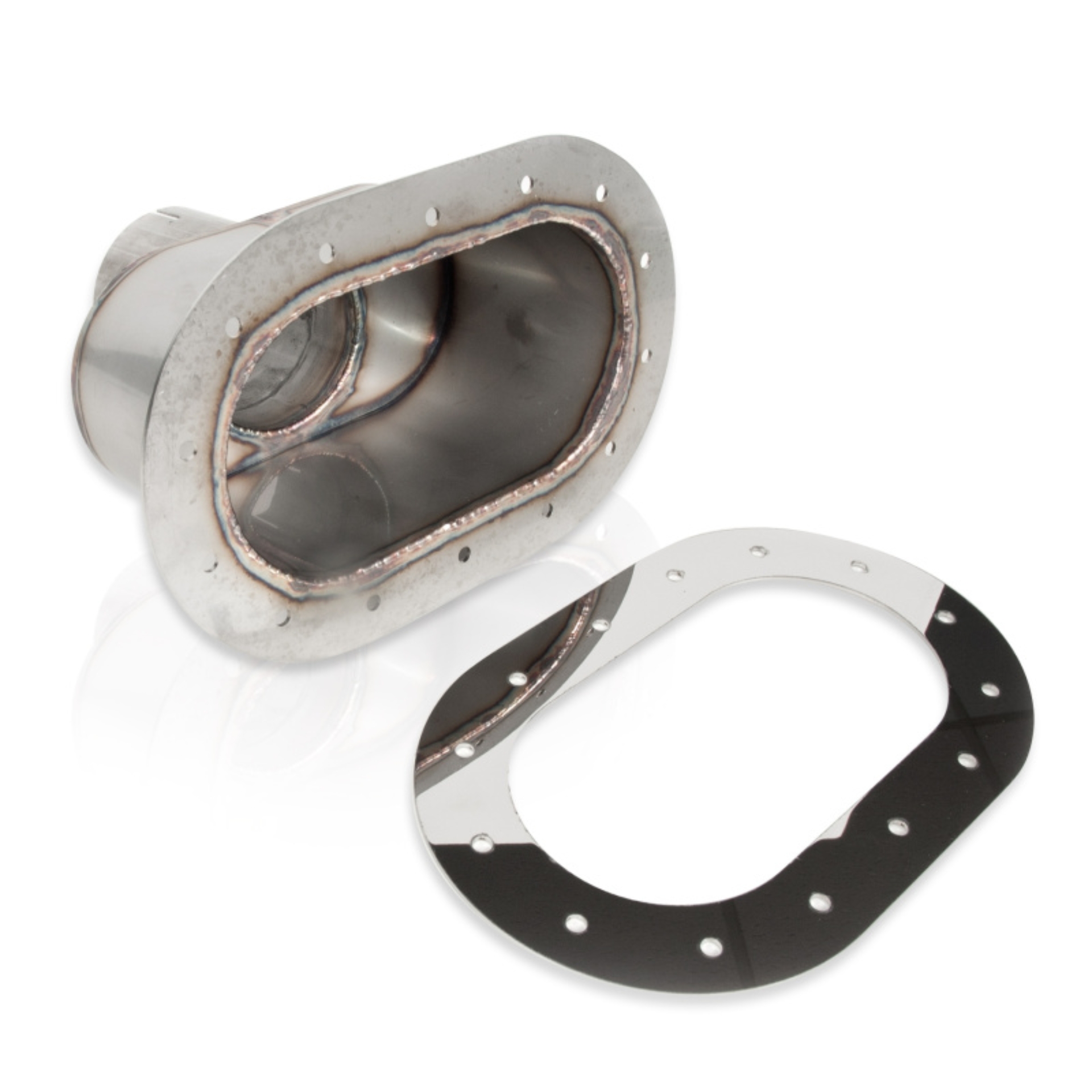 Picture of Stainless Works, Truck through body exhaust stainless steel oval style tip.
