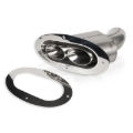 Picture of Stainless Works, Truck through body exhaust stainless steel big oval style tip.