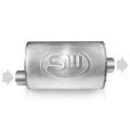 Picture of Stainless Works, Turbo chambered 304 stainless steel style muffler.