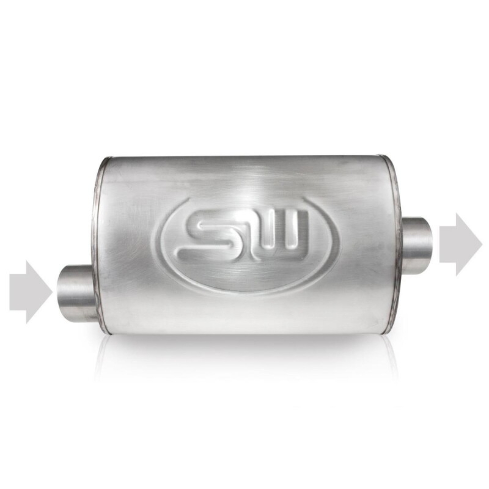 Picture of Stainless Works, Turbo chambered 304 stainless steel style muffler.