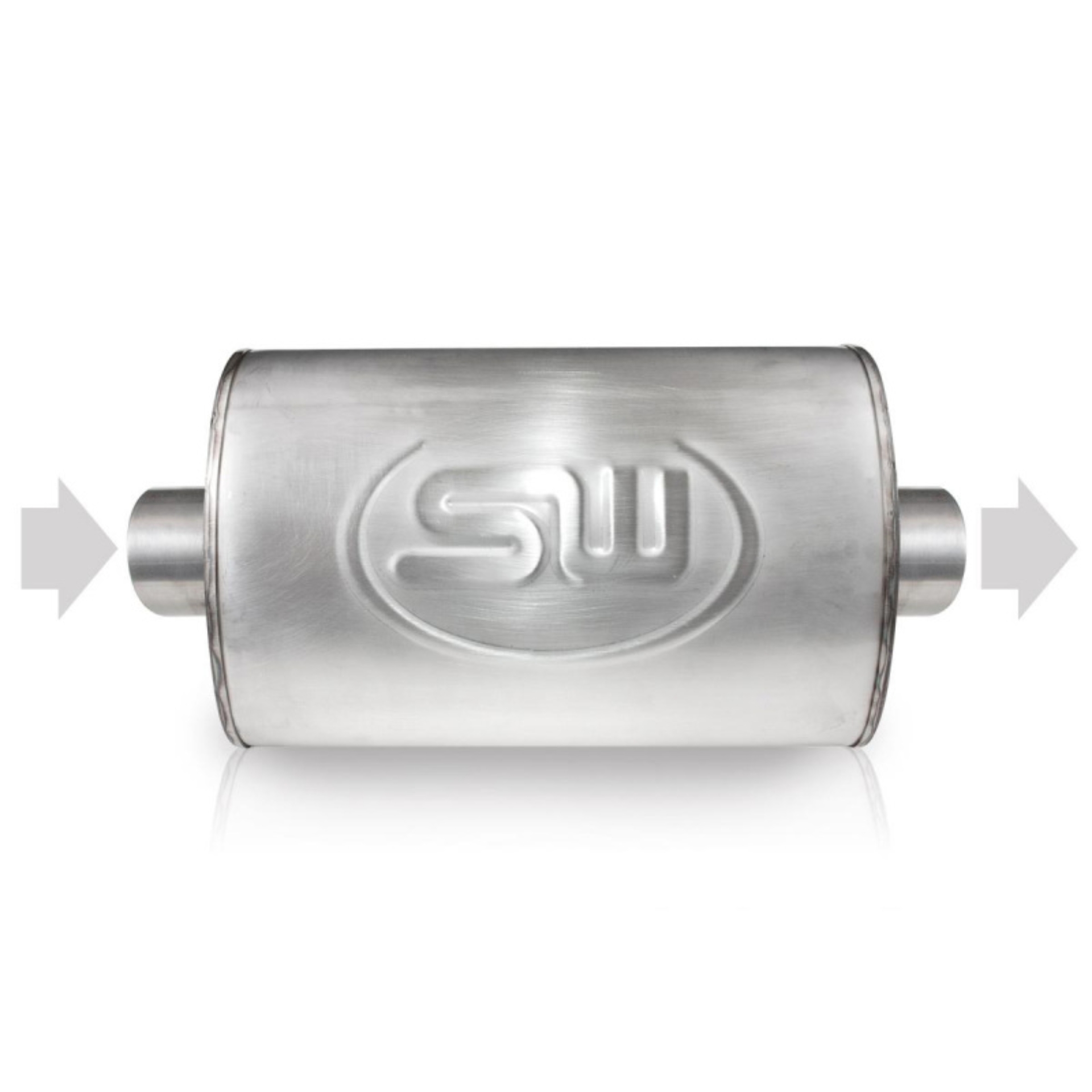 Picture of Stainless Works, Turbo chambered 304 stainless steel style muffler.