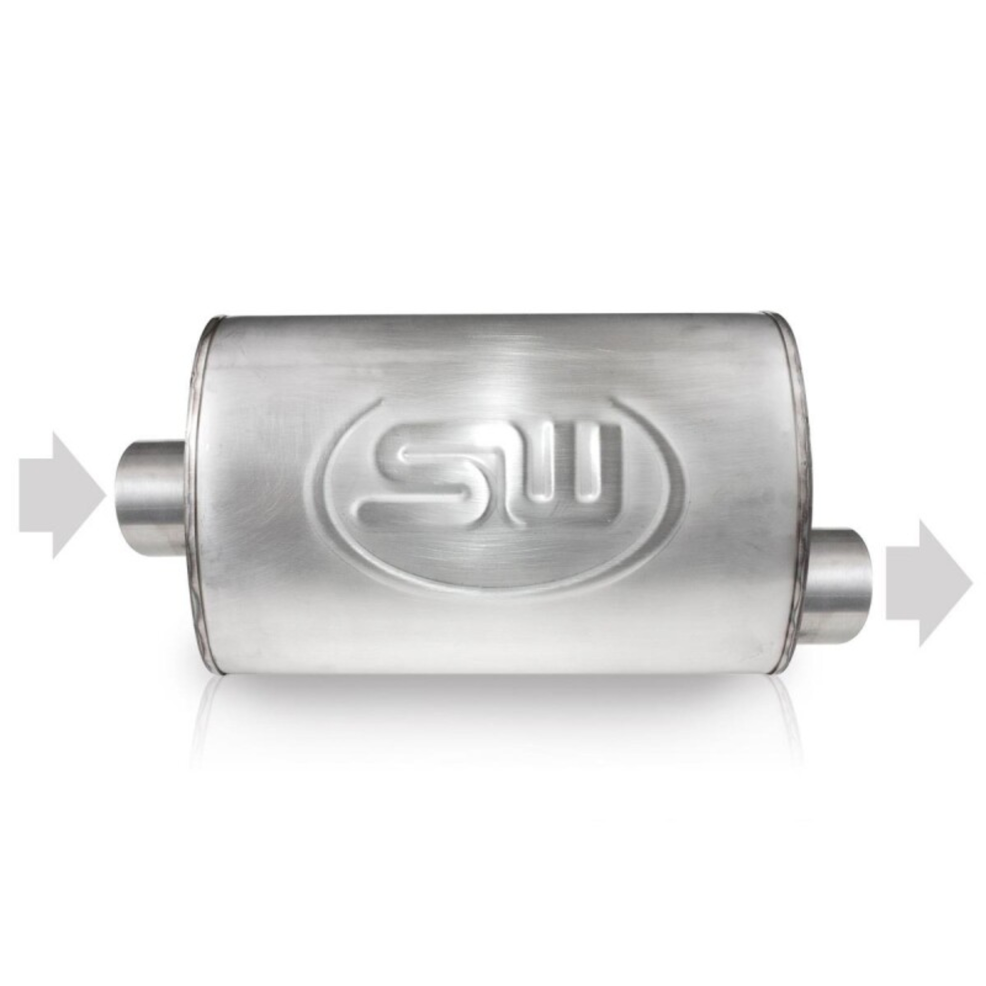 Picture of Stainless Works, Turbo chambered 304 stainless steel style muffler.