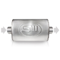 Picture of Stainless Works, Turbo chambered 304 stainless steel style muffler.