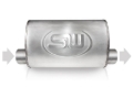 Picture of Stainless Works, Turbo chambered 304 stainless steel style muffler.