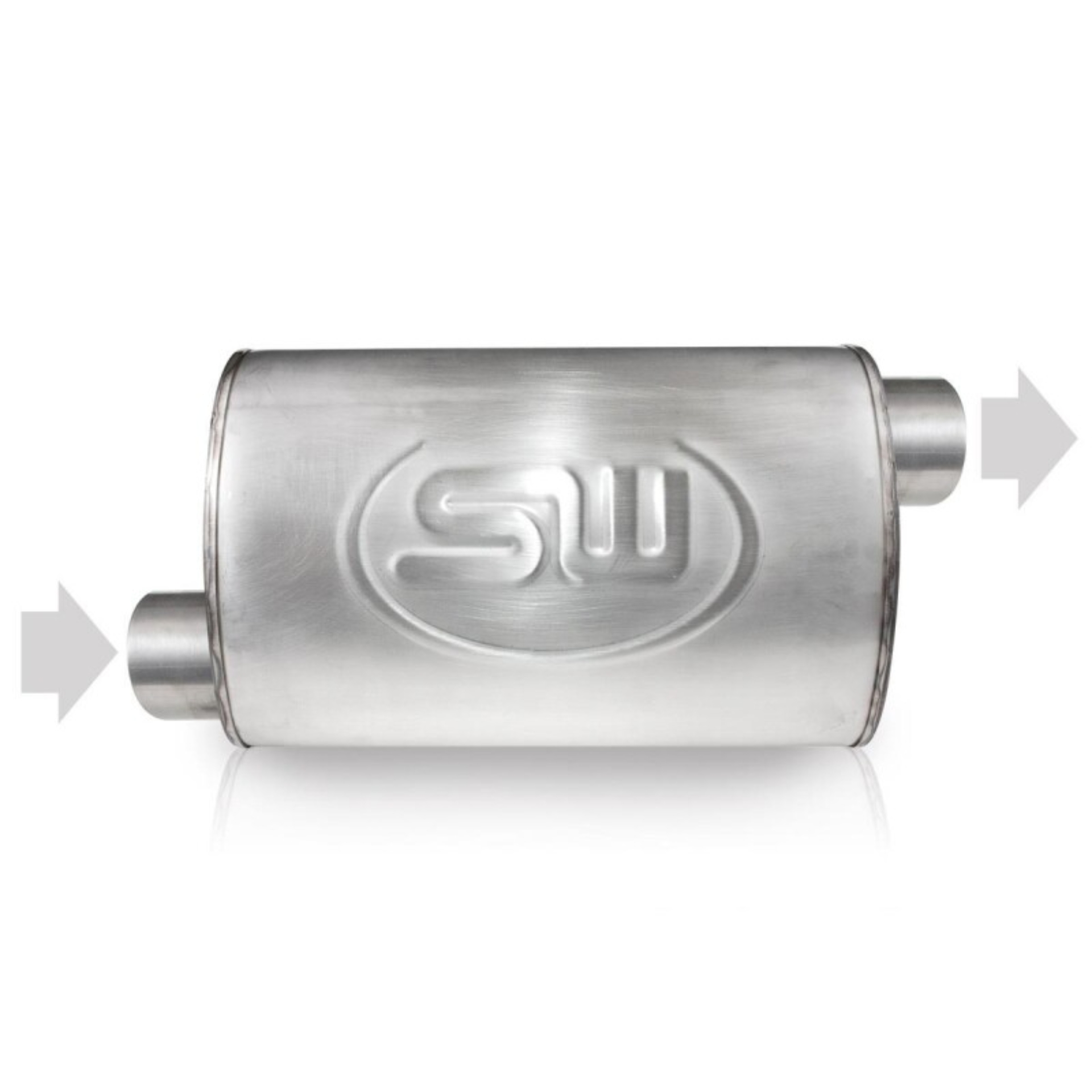 Picture of Stainless Works, Turbo chambered 304 stainless steel style muffler.