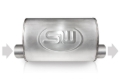 Picture of Stainless Works, Turbo chambered 304 stainless steel style muffler.