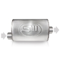 Picture of Stainless Works, Turbo chambered 304 stainless steel style muffler.