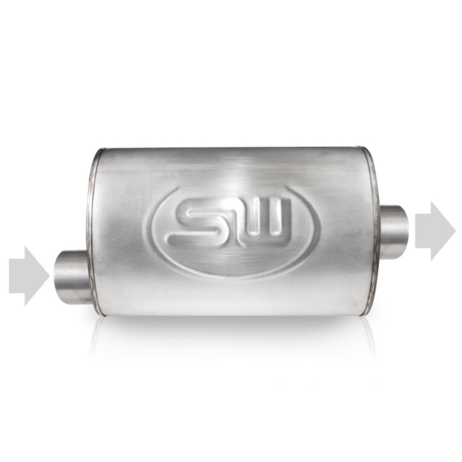 Picture of Stainless Works, Turbo chambered 304 stainless steel style muffler.