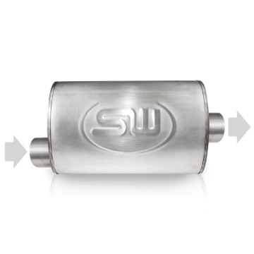 Picture of Stainless Works, Turbo chambered 304 stainless steel style muffler.