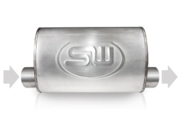 Picture of Stainless Works, Turbo chambered 304 stainless steel style muffler.