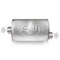 Picture of Stainless Works, Turbo chambered 304 stainless steel style muffler.