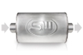 Picture of Stainless Works, Turbo S-tube 304 stainless steel style muffler.