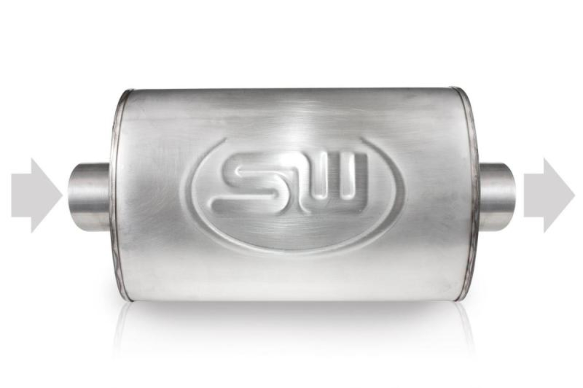 Picture of Stainless Works, Turbo S-tube 304 stainless steel style muffler.