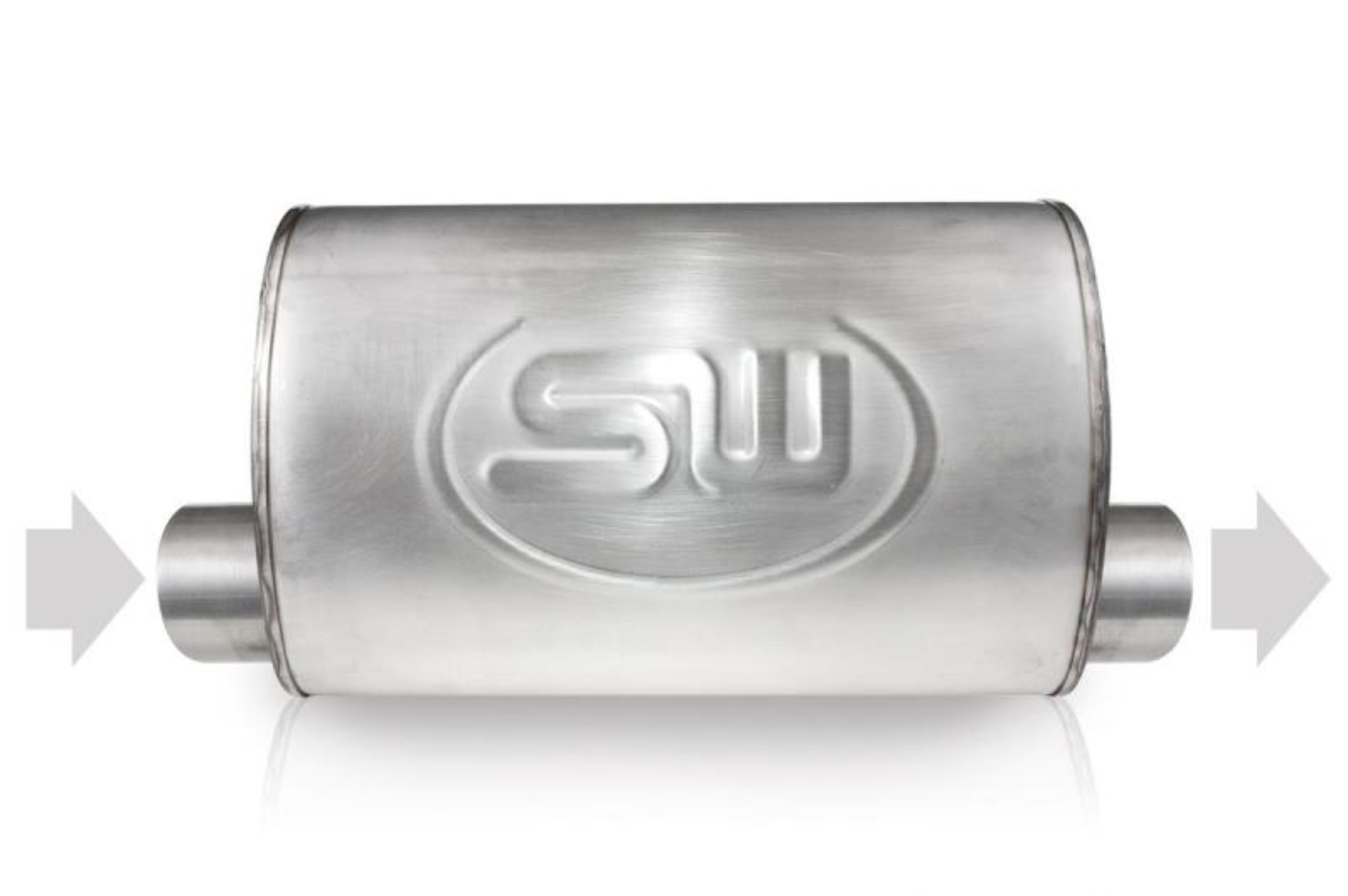 Picture of Stainless Works, Turbo chambered 304 stainless steel style muffler.