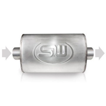 Picture of Stainless Works, Turbo chambered 304 stainless steel style muffler.